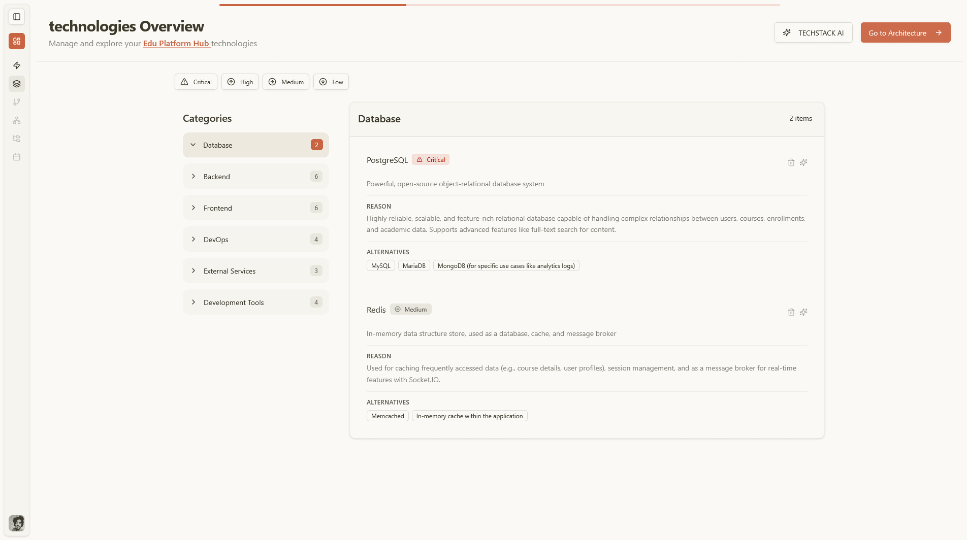 Tech Stack Recommendations